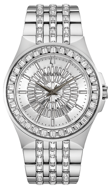  Shop Authentic Bulova Phantom Crystal Silver Dial Silver Steel Strap Watch for Men - 96A236 - Luxxuri