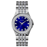  Shop Authentic Bulova Phantom Baguette Crystal Blue Dial Silver Steel Strap Watch for Men - 96A254 - Luxxuri