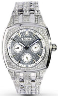  Shop Authentic Bulova Crystal Collection Phantom Silver Dial Silver Steel Strap Watch for Men - 96C002 - Luxxuri