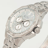  Shop Authentic Bulova Crystal Collection Pave Silver Dial with Crystals Silver Steel Strap Watch for Men - 96C134 - Luxxuri