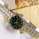  Shop Authentic Bulova Crystal Collection Black Dial Silver Steel Strap Watch for Men - 96K104 - Luxxuri