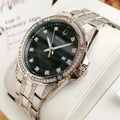  Shop Authentic Bulova Crystal Collection Black Dial Silver Steel Strap Watch for Men - 96K104 - Luxxuri