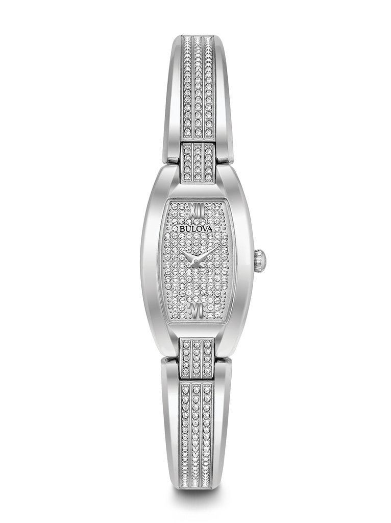  Shop Authentic Bulova Crystal Collection Silver Dial Silver Steel Strap Watch for Women - 96L235 - Luxxuri