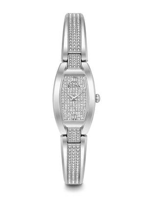  Shop Authentic Bulova Crystal Collection Silver Dial Silver Steel Strap Watch for Women - 96L235 - Luxxuri