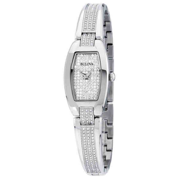  Shop Authentic Bulova Crystal Collection Silver Dial Silver Steel Strap Watch for Women - 96L235 - Luxxuri