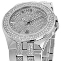  Shop Authentic Bulova Crystal Pave Silver Dial Silver Steel Strap Watch for Men - 96B235 - Luxxuri