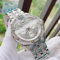  Shop Authentic Bulova Crystal Collection Pave Silver Dial with Crystals Silver Steel Strap Watch for Men - 96C134 - Luxxuri