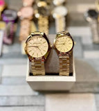  Shop Authentic Michael Kors Slim Runway Gold Dial Gold Steel Strap Watch for Women - MK3335 - Luxxuri