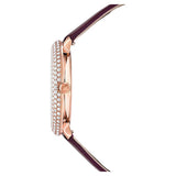  Shop Authentic Swarovski Crystal Frost Red Dial Red Leather Strap Watch for Women - 5484064 - Luxxuri