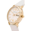  Shop Authentic Marc Jacobs Fergus White Dial White Leather Strap Watch for Women - MBM8653 - Luxxuri