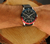  Shop Authentic Hugo Boss Troper Chronograph Black Dial Black Leather Strap Watch For Men - 1514099 - Luxxuri