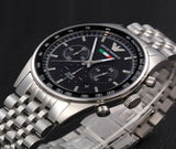  Shop Authentic Emporio Armani Team Italia Chronograph Black Dial Silver Steel Strap Watch For Men - AR5983 - Luxxuri