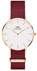  Shop Authentic Daniel Wellington Petite Roselyn White Dial Red Nylon Strap Watch For Women - DW00100291 - Luxxuri
