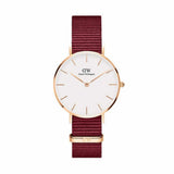  Shop Authentic Daniel Wellington Petite Roselyn White Dial Red Nylon Strap Watch For Women - DW00100291 - Luxxuri
