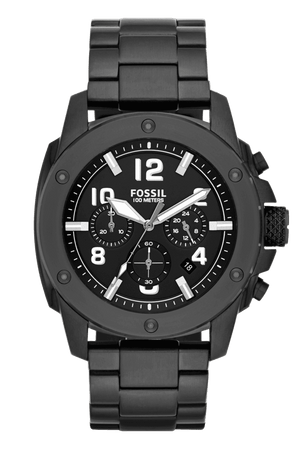  Shop Authentic Fossil Machine Chronograph Black Dial Black Steel Strap Watch for Men - FS4927 - Luxxuri