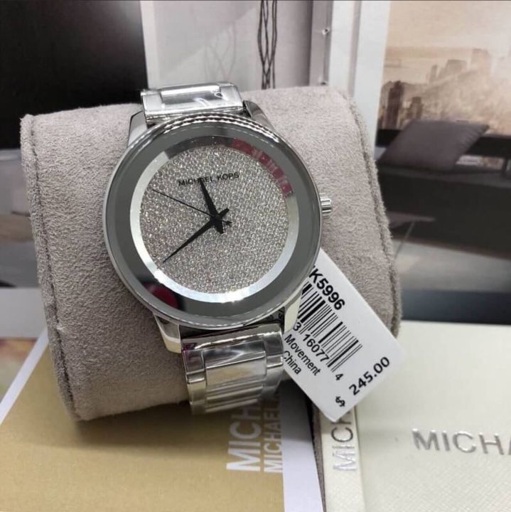  Shop Authentic Michael Kors Kinley Diamond Pave Silver Dial Silver Steel Strap Watch for Women - MK5996 - Luxxuri