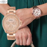  Shop Authentic Fossil Cecile Rose Gold Dial Rose Gold Steel Strap Watch for Women - AM4483 - Luxxuri
