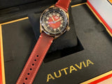  Shop Authentic Tag Heuer Autavia Calibre 5 Chinese New Year Maroon Dial Maroon Leather Strap Watch for Men - WBE5193.FC8300 - Luxxuri