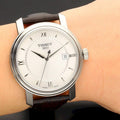  Shop Authentic Tissot T Classic Bridgeport Silver Dial Brown Leather Strap Watch For Men - T097.410.16.038.00 - Luxxuri