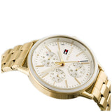  Shop Authentic Tommy Hilfiger Carly White Dial Gold Steel Strap Watch for Women - 1781786 - Luxxuri