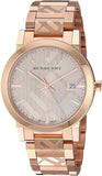  Shop Authentic Burberry The City White Dial Rose Gold Steel Strap Watch for Women - BU9104 - Luxxuri
