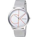 Shop Authentic Calvin Klein Minimal White Dial Silver Mesh Bracelet Watch for Men - K3M51152 - Luxxuri
