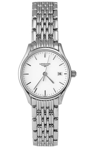  Shop Authentic Longines Lyre Classico 25mm White Dial Silver Stainless Steel Watch for Women - L4.259.4.12.6 - Luxxuri