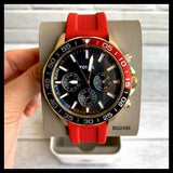  Shop Authentic Fossil Bannon Multifunction Black Dial Red Silicone Strap Watch for Men - BQ2499 - Luxxuri