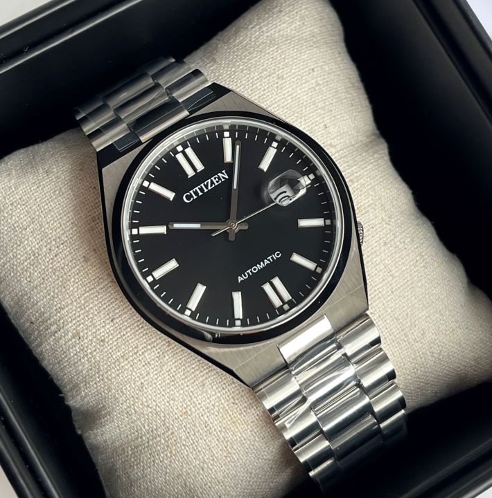  Shop Authentic Citizen Tsuyosa Automatic Black Dial Silver Steel Strap Watch For Men - NJ0150-81E - Luxxuri