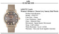 Coach Delancey Grey Dial Brown Leather Strap Watch for Women - 14502797