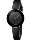  Shop Authentic Calvin Klein Chic Black Dial Black Leather Strap Watch for Women - K7N23CB1 - Luxxuri