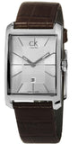  Shop Authentic Calvin Klein Window Silver Dial Brown Leather Strap Watch for Women - K2M23126 - Luxxuri