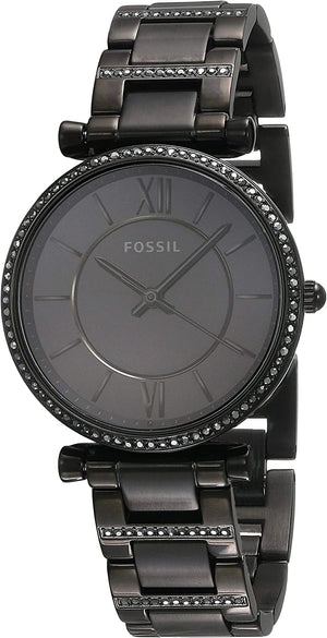  Shop Authentic Fossil Carlie Black Dial Black Steel Strap Watch for Women - ES4488 - Luxxuri