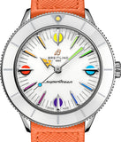  Shop Authentic Breitling Superocean Heritage '57 Pastel Paradise White Dial Orange Leather Watch for Women - A10340A11A1X1 - Luxxuri