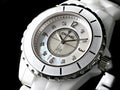  Shop Authentic Chanel J12 Diamonds Quartz Ceramic White Dial White Steel Strap Watch for Women - J12 H2422 - Luxxuri
