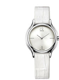  Shop Authentic Calvin Klein Skirt White Dial White Leather Strap Watch for Women - K2U231K6 - Luxxuri