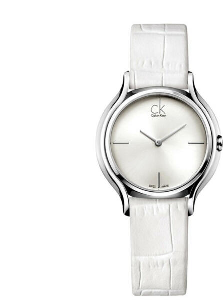  Shop Authentic Calvin Klein Skirt White Dial White Leather Strap Watch for Women - K2U231K6 - Luxxuri