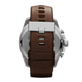  Shop Authentic Diesel Mega Chief Light Blue Dial Brown Leather Strap Watch For Men - DZ4281 - Luxxuri