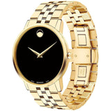 Shop Authentic Movado Museum Classic Quartz Black Dial Gold Steel Strap Watch for Men - 0607203 - Luxxuri