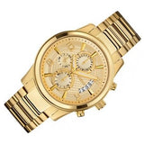  Shop Authentic Guess Analog Chronograph Gold Dial Gold Steel Strap Watch for Men - W0075G5 - Luxxuri
