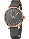  Shop Authentic Calvin Klein Even Grey Dial Grey NATO Strap Watch for Men - K7B216P3 - Luxxuri
