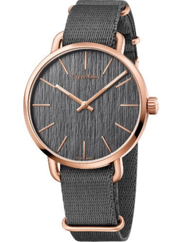  Shop Authentic Calvin Klein Even Grey Dial Grey NATO Strap Watch for Men - K7B216P3 - Luxxuri