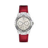  Shop Authentic Guess Limelight Quartz Diamonds White Dial Red Leather Strap Watch For Women - W0775L11 - Luxxuri