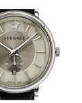  Shop Authentic Versace V-Circle Black Manifesto Courage Quartz Silver Dial Black Leather Strap Watch for Men - VBQ080017 - Luxxuri