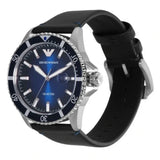  Shop Authentic Emporio Armani Diver Three-Hand Quartz Blue Dial Blue Leather Strap Watch For Men - AR11516 - Luxxuri