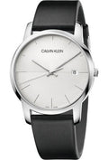  Shop Authentic Calvin Klein City White Dial Black Leather Strap Watch for Men - K2G2G1CD - Luxxuri