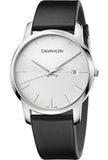  Shop Authentic Calvin Klein City White Dial Black Leather Strap Watch for Men - K2G2G1CD - Luxxuri