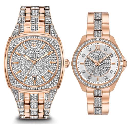  Shop Authentic Bulova Phantom Crystal Silver Dial Two Tone Steel Strap Watch for Men - 98B324 - Luxxuri