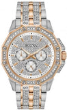  Shop Authentic Bulova Octova Crystal Silver Dial Two Tone Steel Strap Watch for Men - 98C133 - Luxxuri