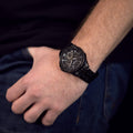  Shop Authentic Bulova Octova Chronograph Black Crystal Dial Black Steel Strap Watch for Men - 98C134 - Luxxuri